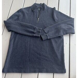 Rodd & Gunn Men's Pullover Quarter 1/4 Zip Sweatshirt Gray Cotton Size Large